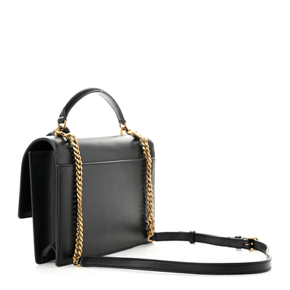 Saint Laurent Smooth Calfskin Medium Monogram Sunset Satchel Black 3 of 10