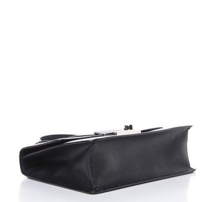 Prada Saffiano Pattina Crossbody Bag Black 4 of 9