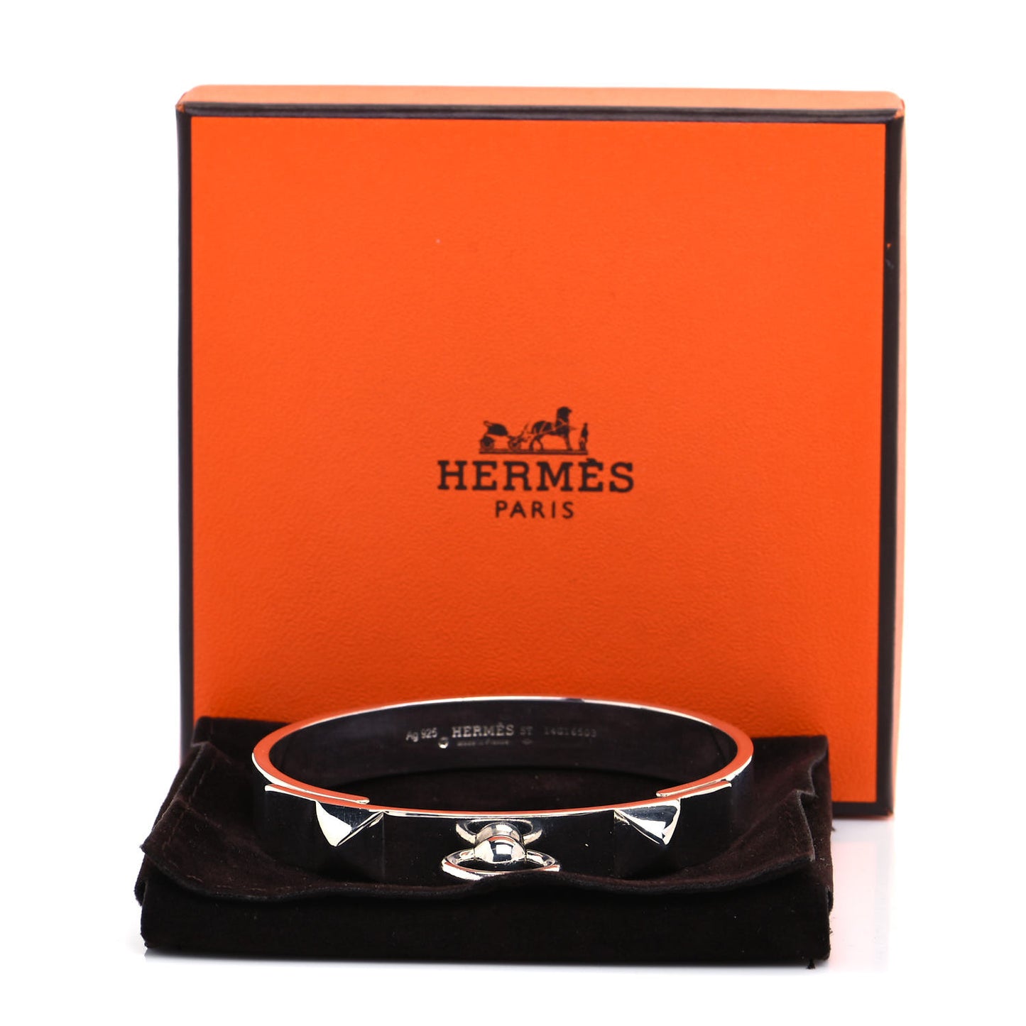 Sterling Silver PM Collier De Chien Bracelet ST