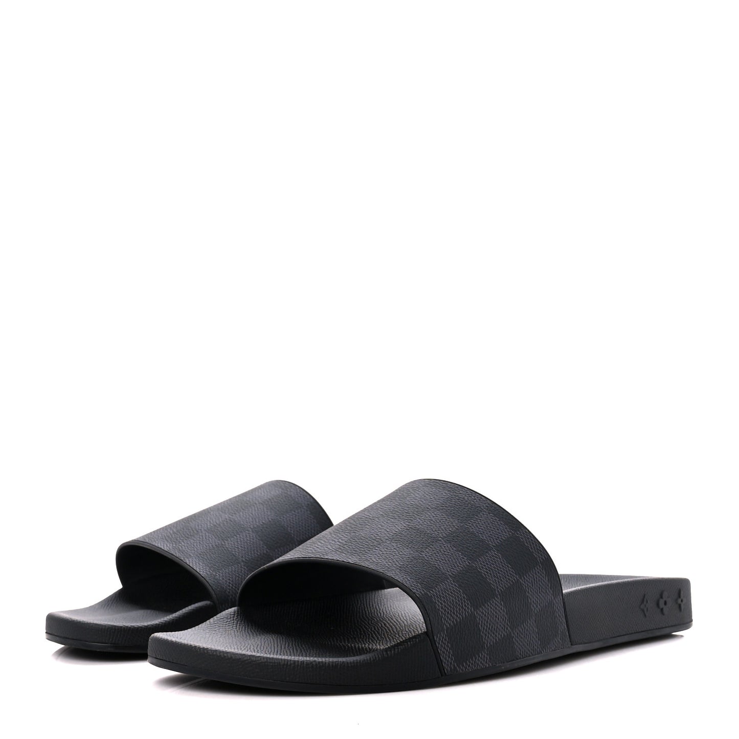 Rubber Damier Mens Waterfront Mules 11 Black