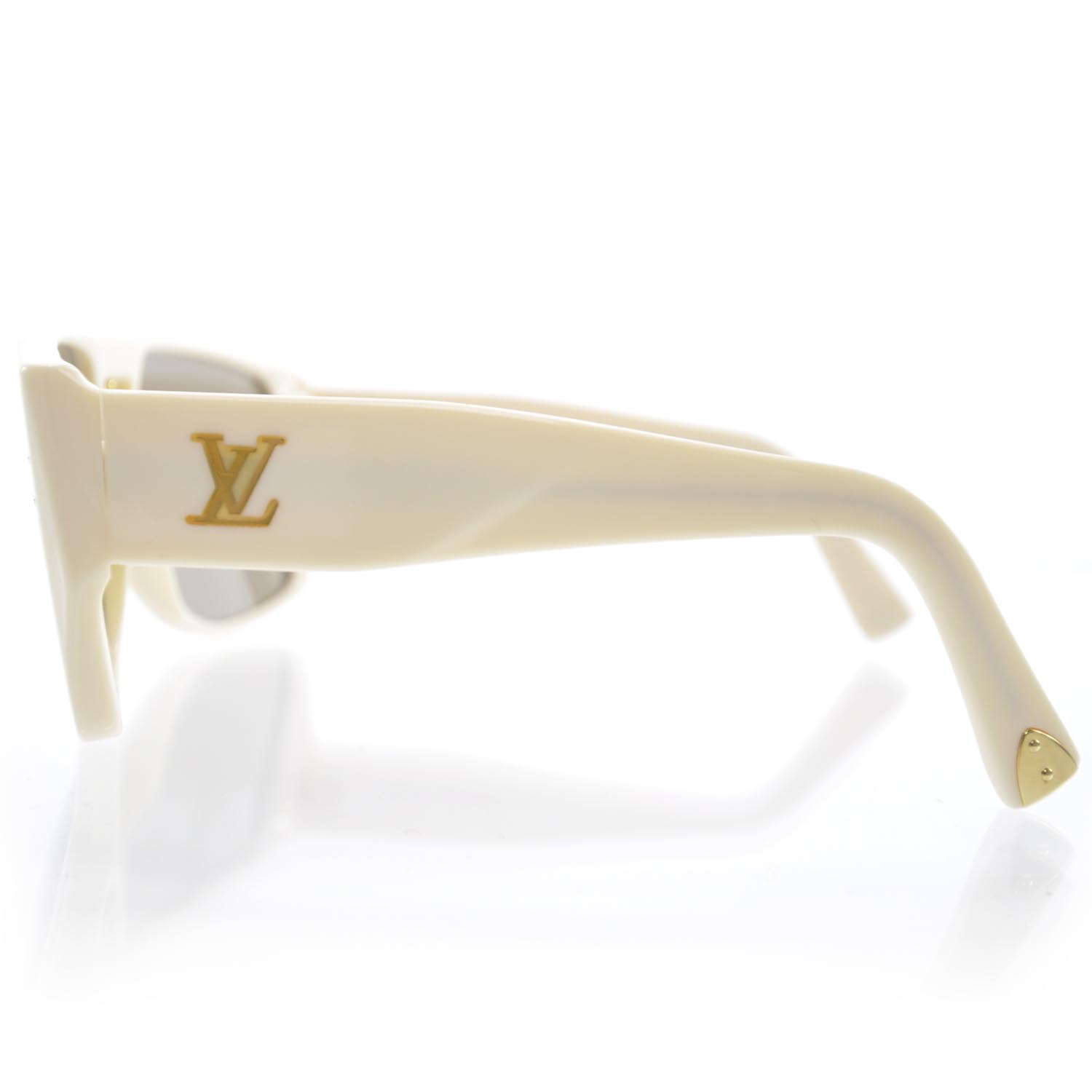 Louis Vuitton Acetate Amethyst Bindi Sunglasses Ivory 3 of 7