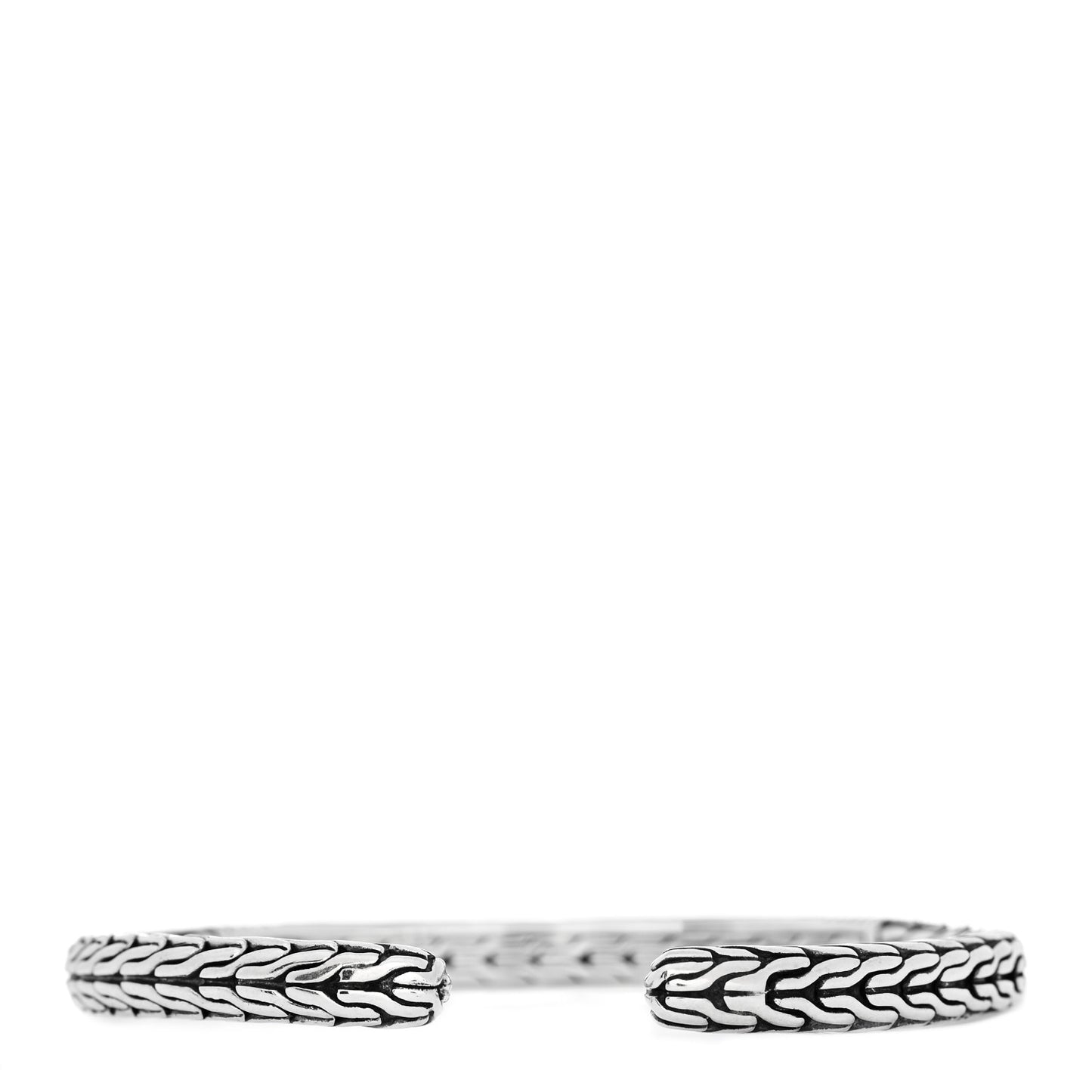 Sterling Silver 18K Yellow Gold Classic Chain Flex Cuff Bracelet