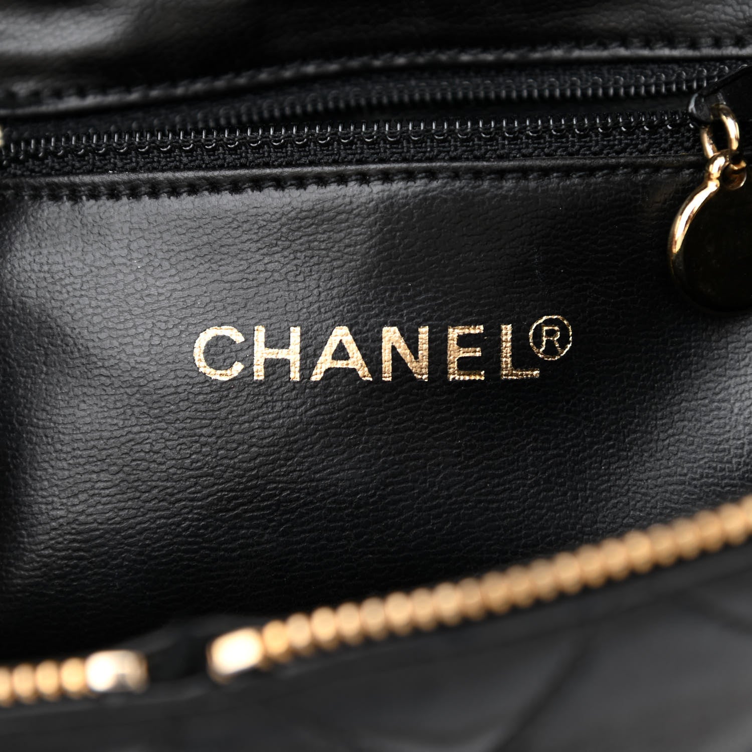 Chanel Lambskin Quilted Vanity Train Case Shoulder Bag Black 5 of 13