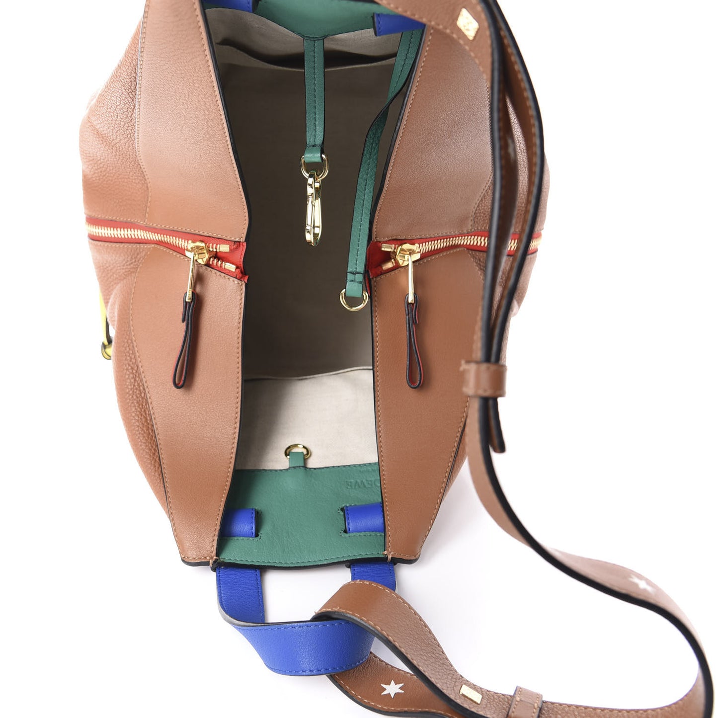 Calfskin Medium Stars Hammock Shoulder Bag Tan