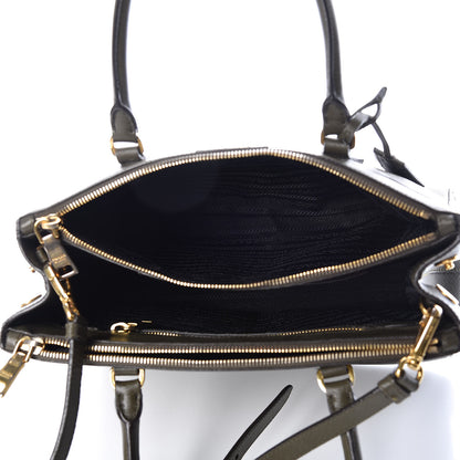 Prada Saffiano Small Galleria Double Zip Tote Militare 9 of 16