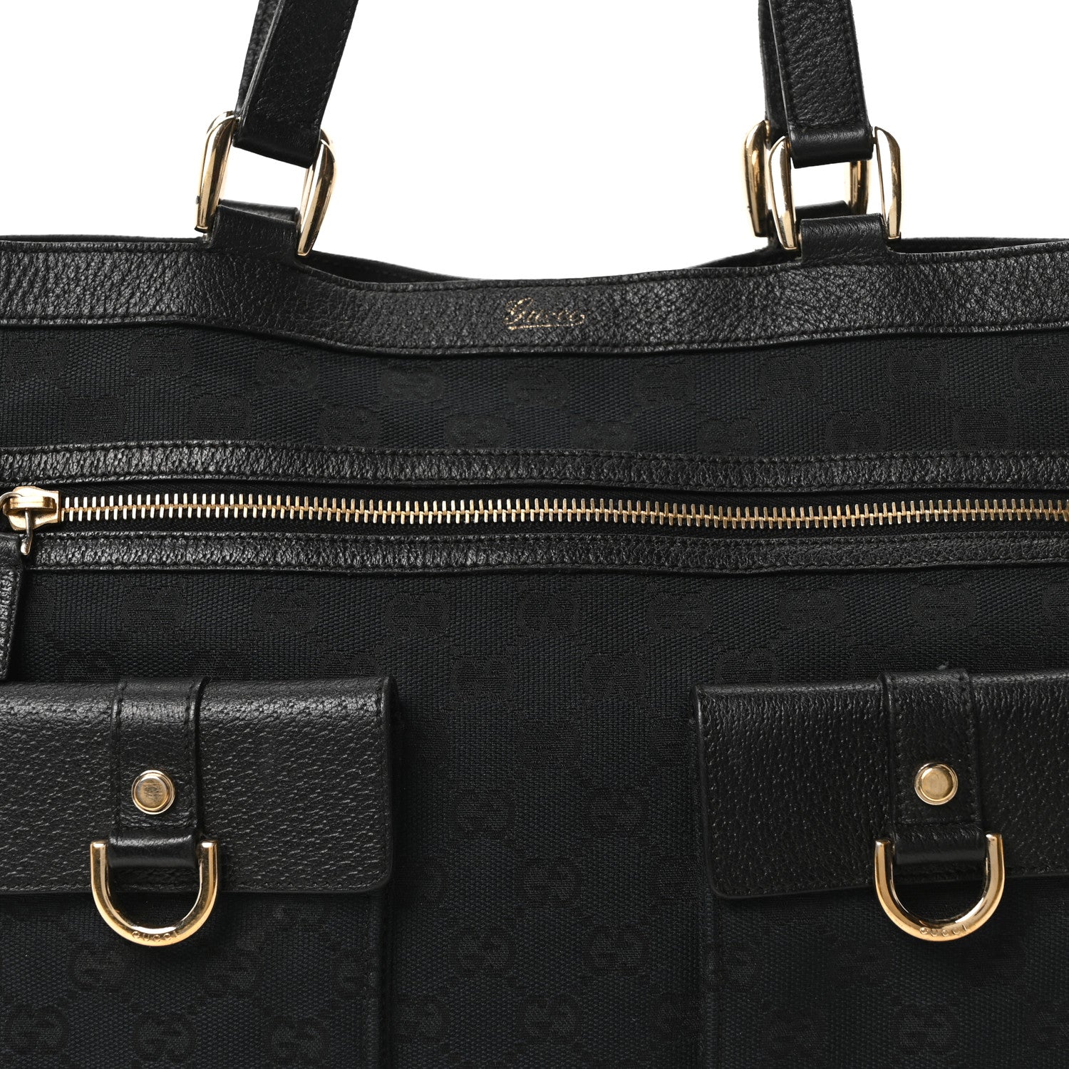 Gucci Monogram Abbey D Ring Tote Black 8 of 10