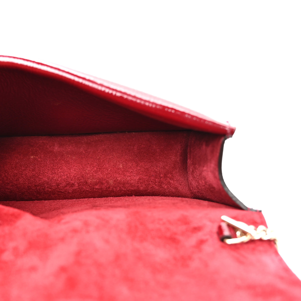 Gucci Crinkled Patent Mini Dionysus Shoulder Bag Rosso Ancora Red 5 of 13