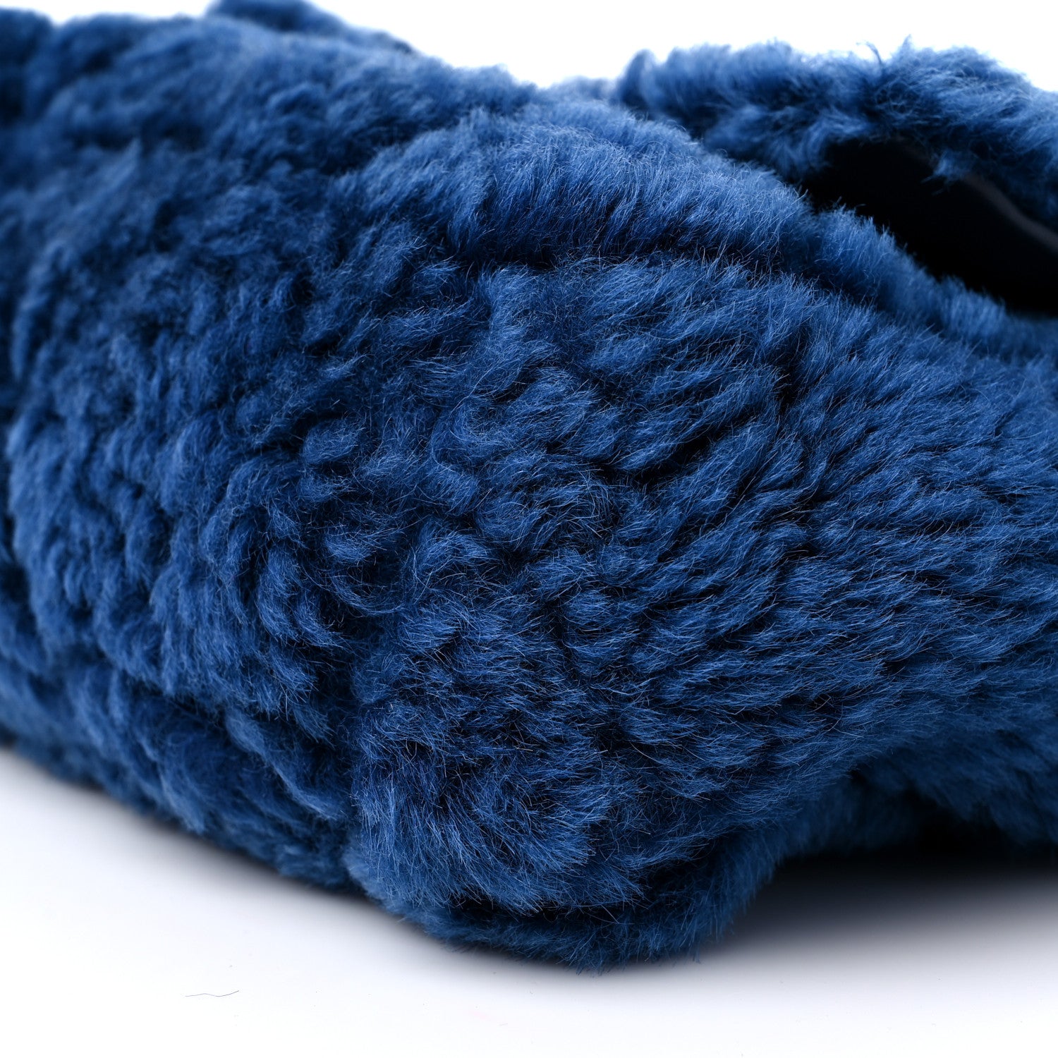 Chanel Shearling Sheepskin Medium Chanel 19 Flap Blue 9 of 10