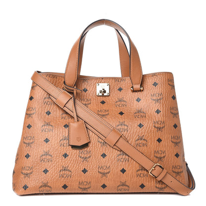 MCM Visetos Large Essential Tote Cognac 1 of 9