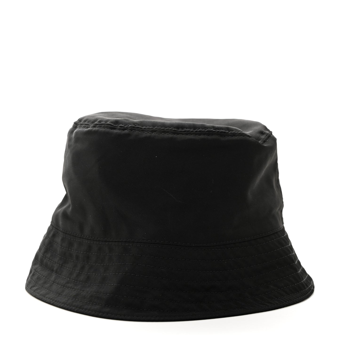 Re-Nylon Metal Triangle Logo Womens Bucket Hat M Black