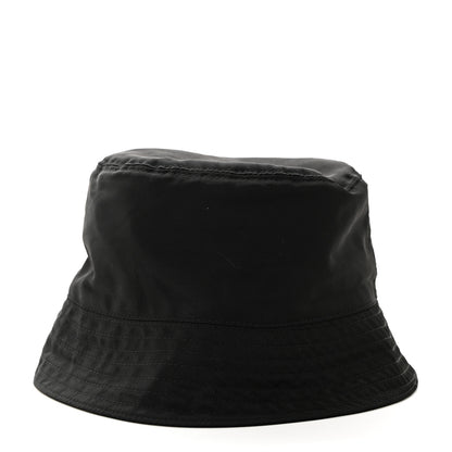 Prada Re-Nylon Metal Triangle Logo Womens Bucket Hat M Black 5 of 8