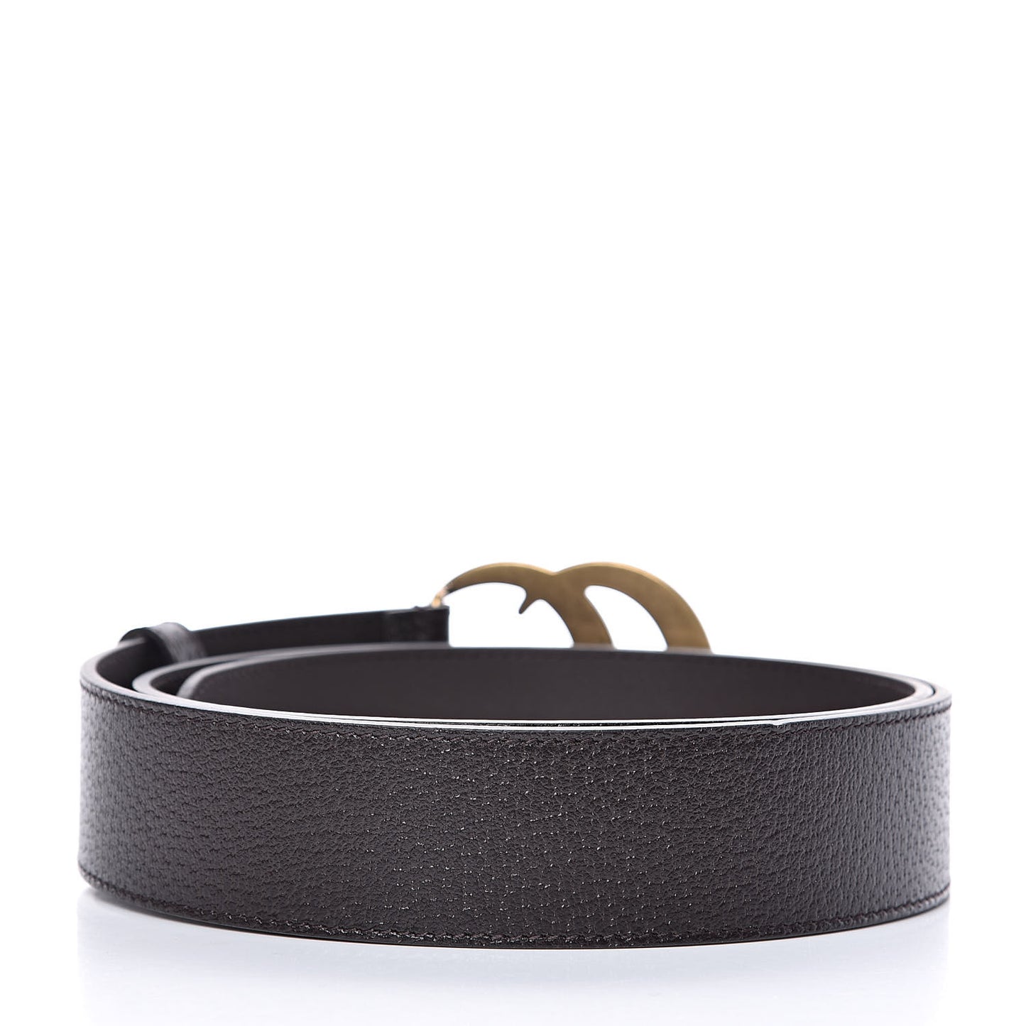 Textured Dollar Calfskin Double G 40mm Belt 100 40 Dark Cocoa