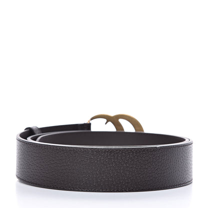 Gucci Textured Dollar Calfskin Double G 40mm Belt 100 40 Dark Cocoa 3 of 7