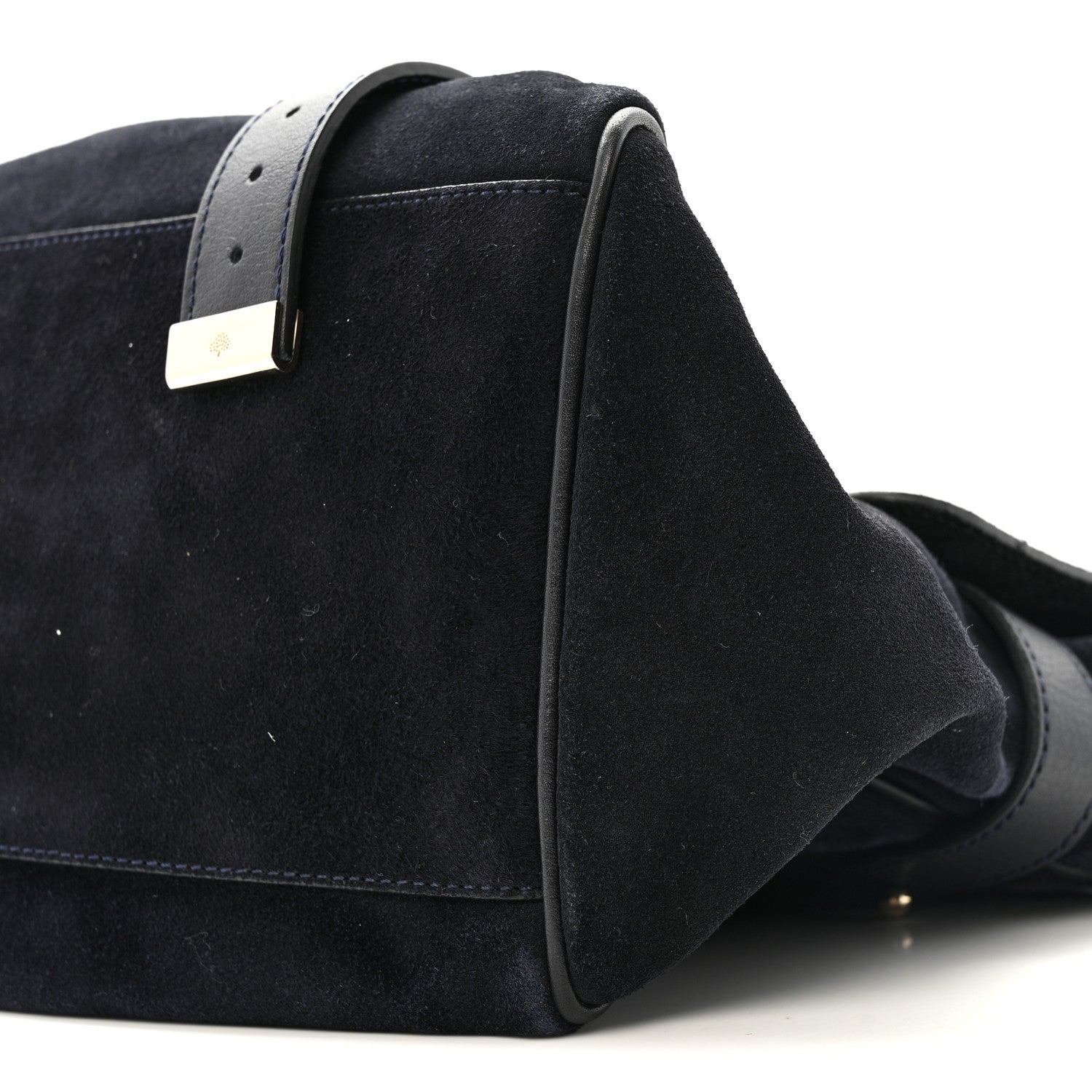 Mulberry Heavy Suede Alexa Tassel Satchel Ink Blue 10 of 14