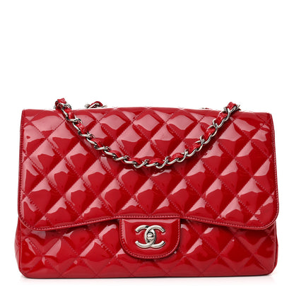 Chanel Patent Jumbo Single Flap Red 1 of 17