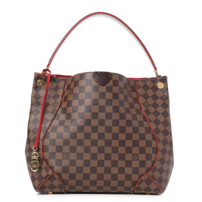 Louis Vuitton Damier Ebene Caissa Hobo Cherry 1 of 8