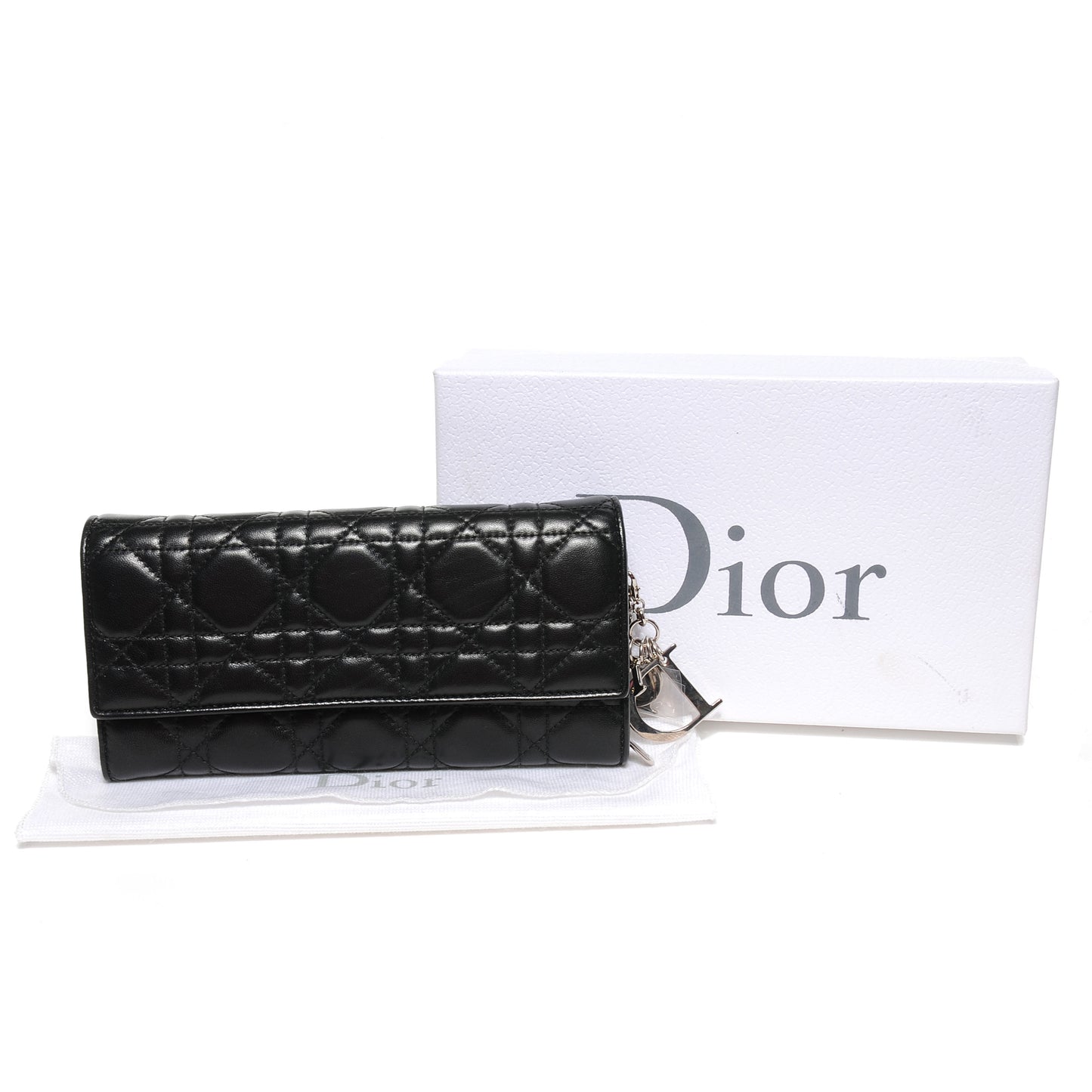 Lambskin Cannage Evening Clutch Black