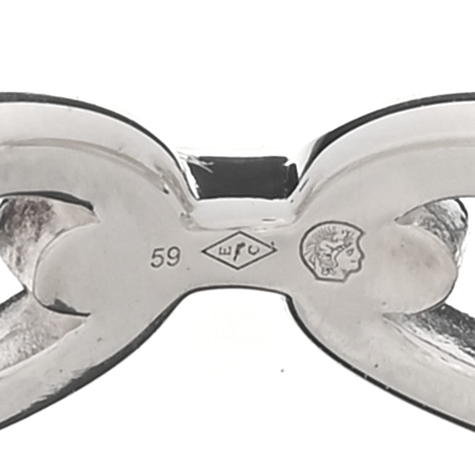 Hermes Sterling Silver PM Chaine d'Ancre Enchainee Band Ring 59 8.75 6 of 9