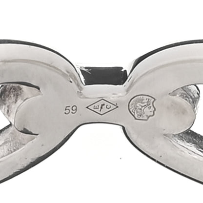 Hermes Sterling Silver PM Chaine d'Ancre Enchainee Band Ring 59 8.75 6 of 9