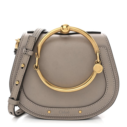 Chloe Calfskin Suede Small Nile Bracelet Bag Motty Grey 1 of 11