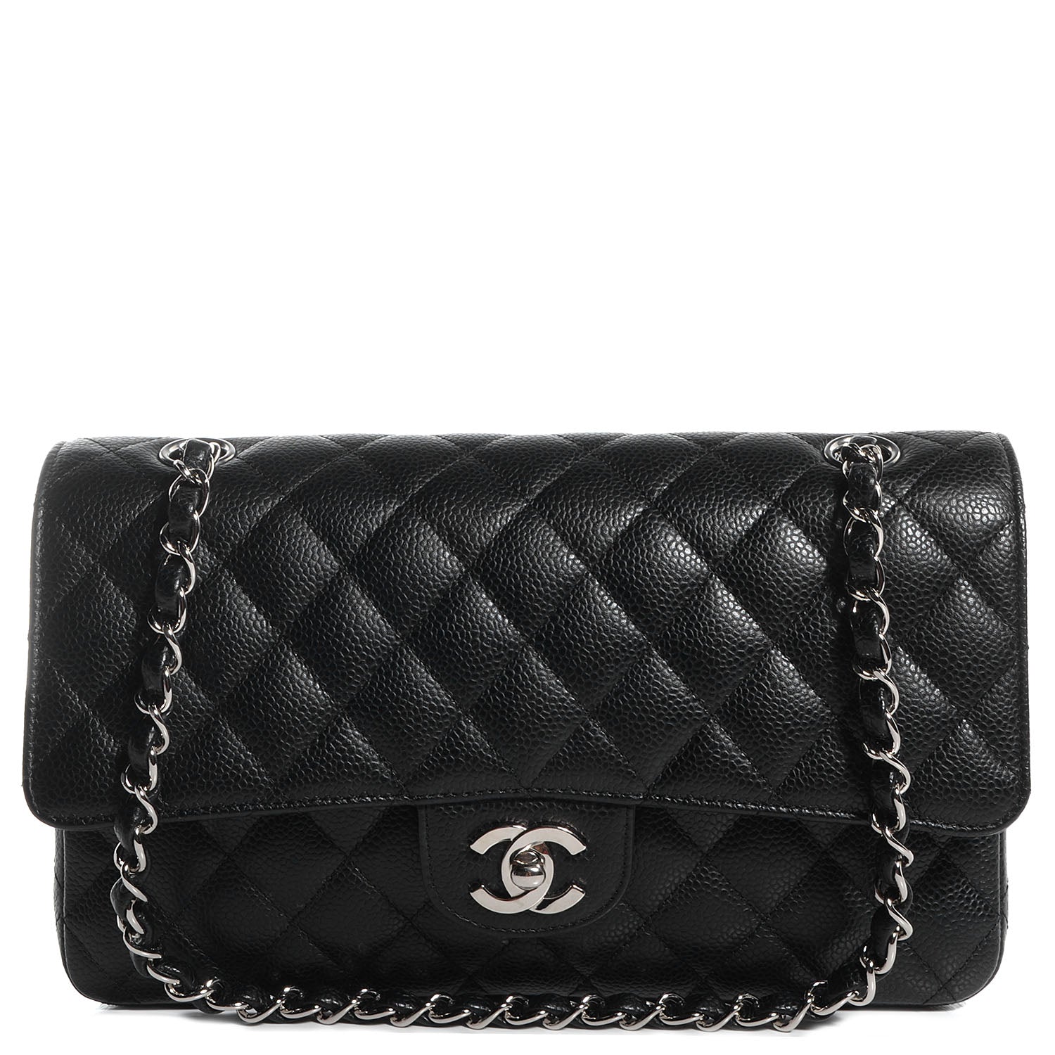 Chanel Caviar Quilted Medium Double Flap Black 1 of 8