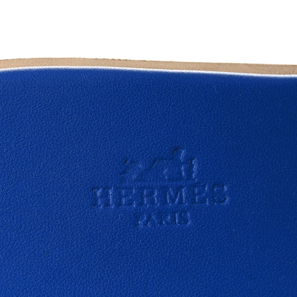 Hermes Suede Goatskin Cork Eze 30 Sandals 39 Bleu Ocean 7 of 9