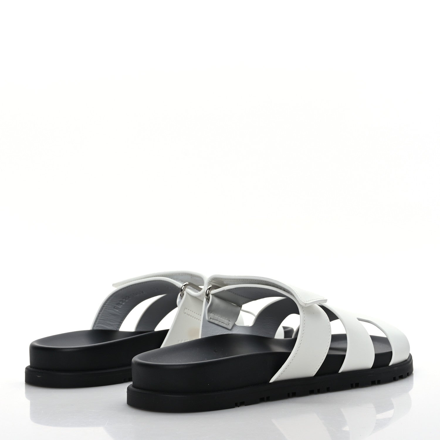 Hermes Calfskin Womens Chypre Sandals 37 White 4 of 9