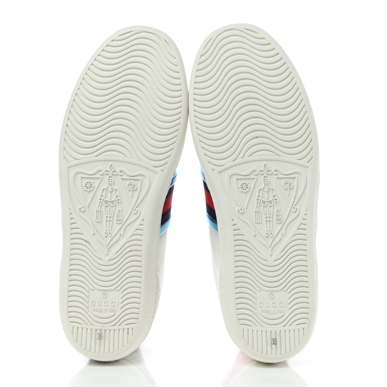 Gucci Calfskin Lace Ayers Sylvie Web New Womens Ace High Top Sneakers 35 White 5 of 9