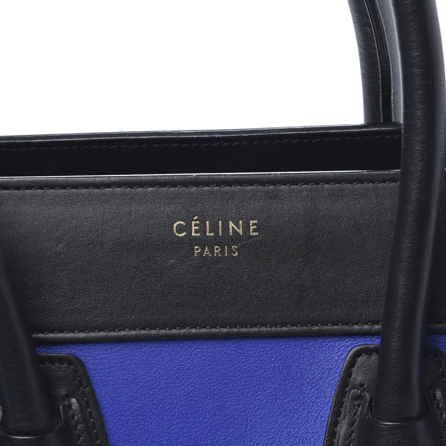 Celine Smooth Calfskin Micro Tri-Color Luggage Cobalt 7 of 12
