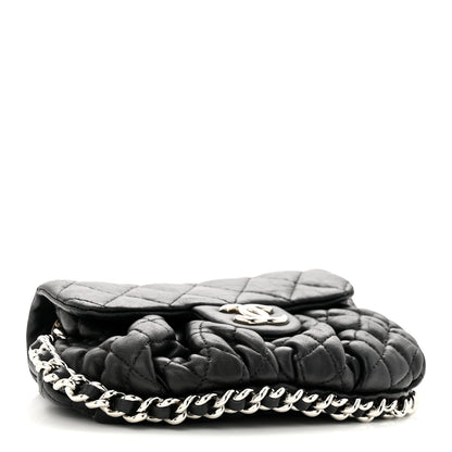Chanel Washed Lambskin Quilted Mini Chain Around Flap Black 4 of 19