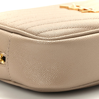 Saint Laurent Grain De Poudre Matelasse Monogram Mini Lou Camera Bag Dark Beige 8 of 10