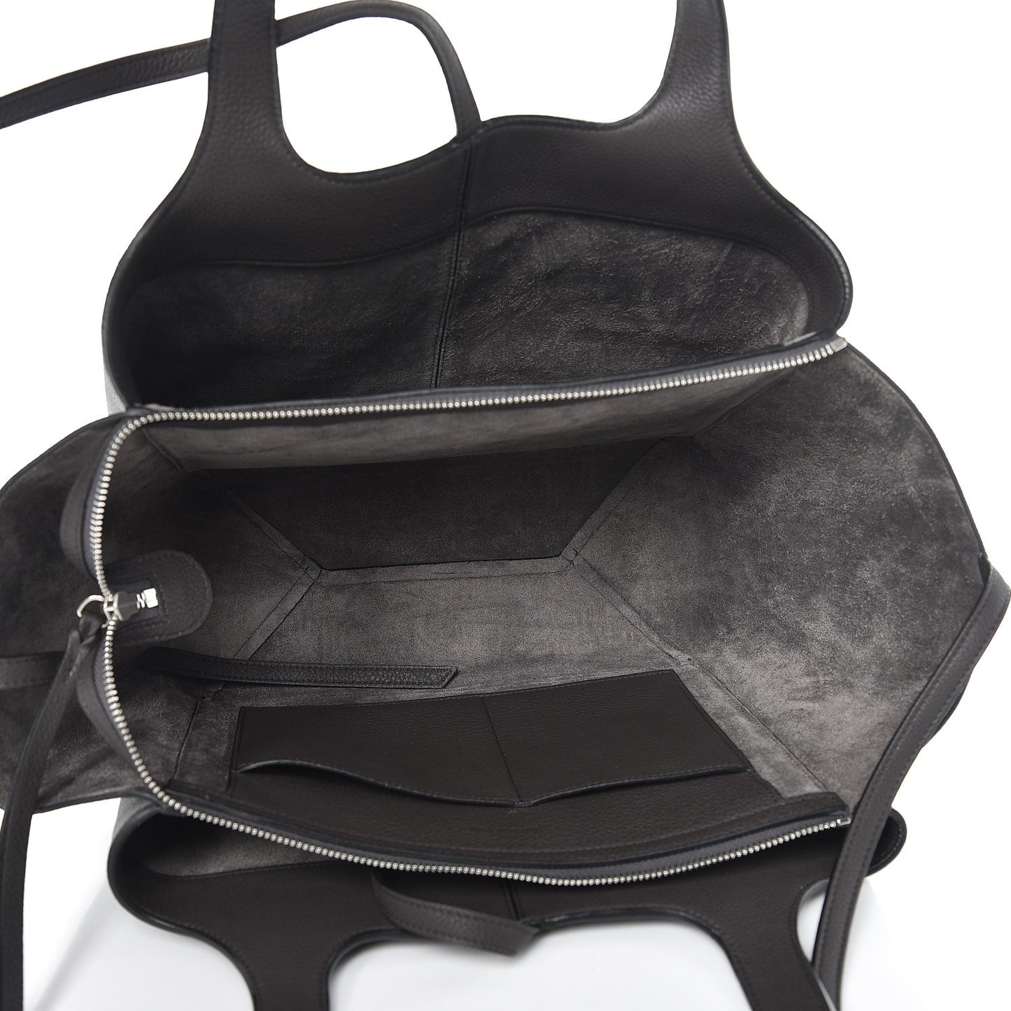 Baby Grained Calfskin Small Tri-Fold Bag Anthracite
