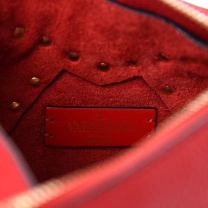 Valentino Garavani Grainy Calfskin Small Rockstud Hype Shoulder Bag Red 8 of 9