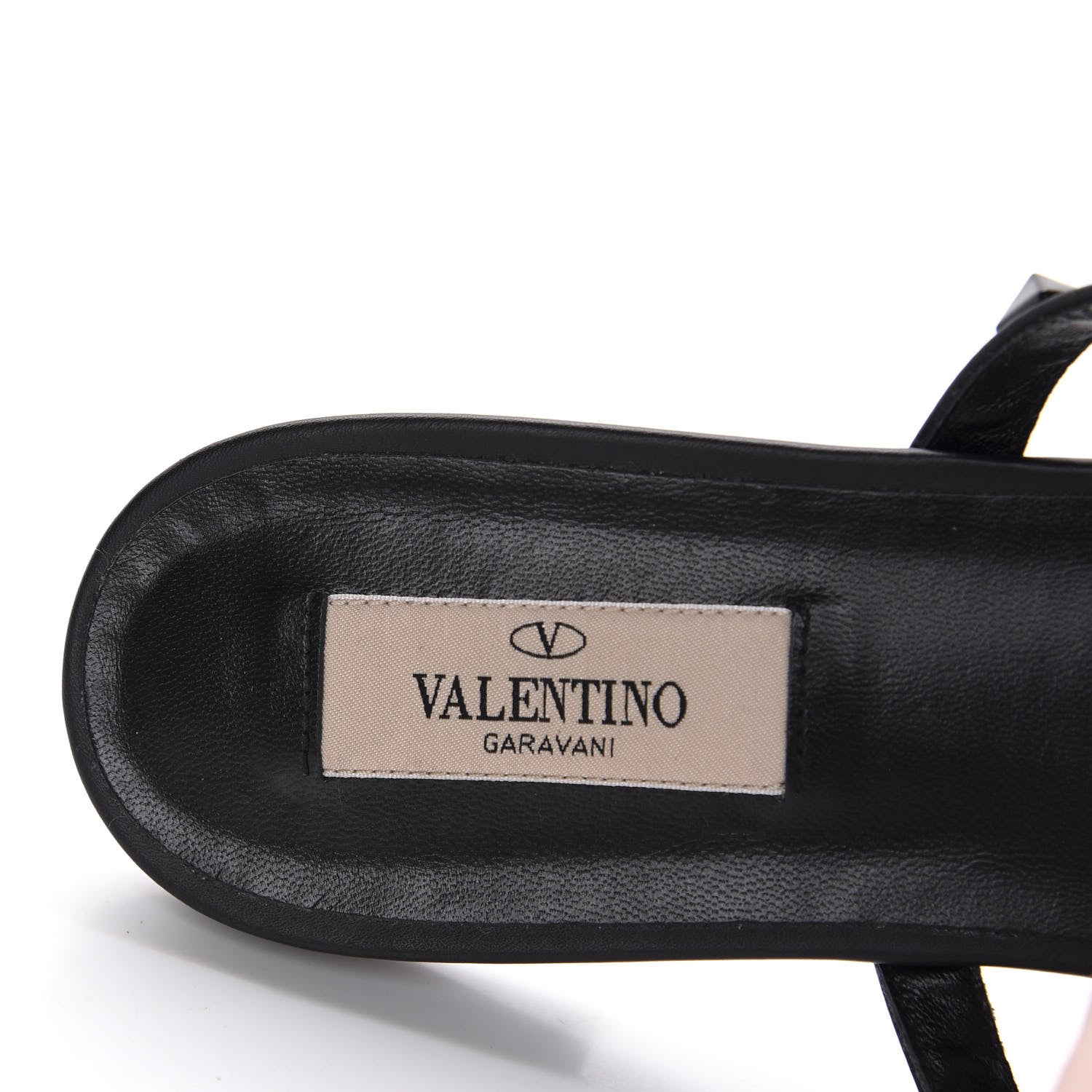 Valentino Garavani Nappa Rockstud Caged Flat Slide Sandals 39.5 Black 7 of 9