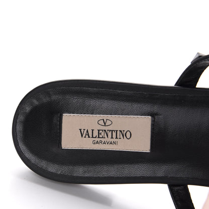 Valentino Garavani Nappa Rockstud Caged Flat Slide Sandals 39.5 Black 7 of 9