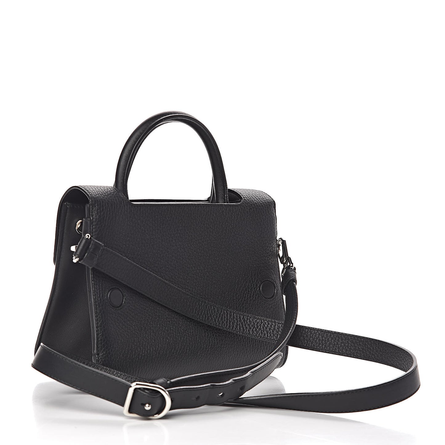 Grained Calfskin Mini Diorever Flap Black
