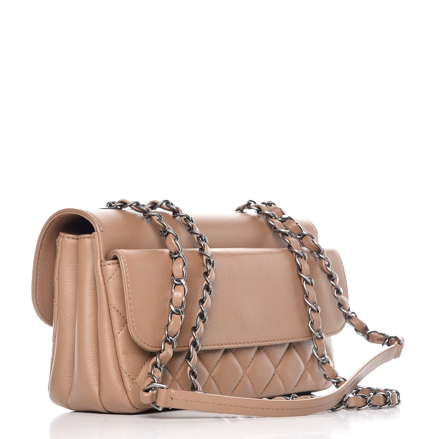 Chanel Caviar All About Flap Bag Beige 3 of 10