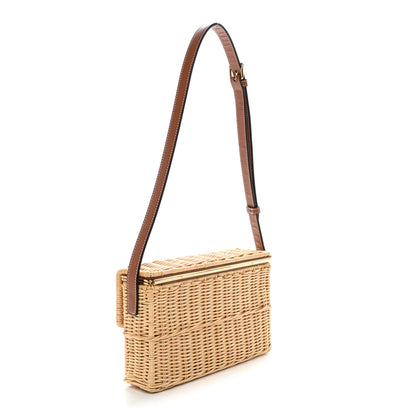 Celine Wicker Calfskin Claude Shoulder Bag Natural 3 of 10