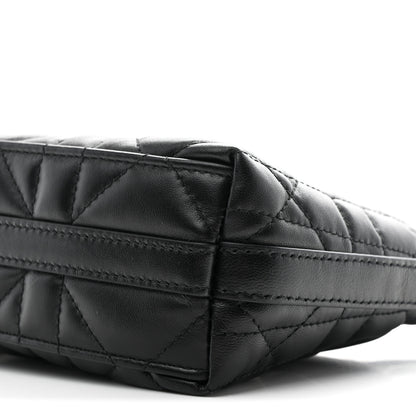 Christian Dior Calfskin Macrocannage Miss Caro Diorling Mini Bag with Chain Black 9 of 10
