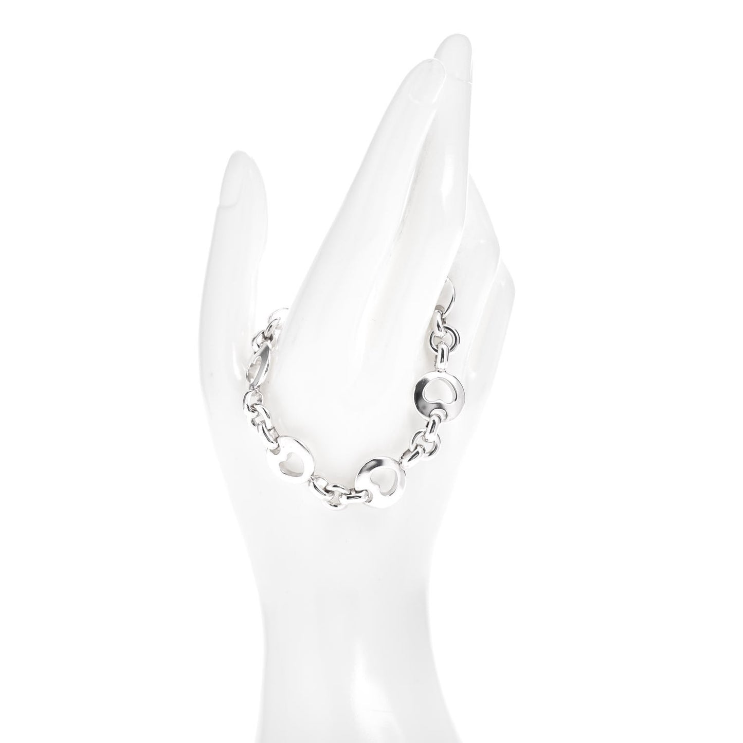 Sterling Silver Heart Stencil Bracelet