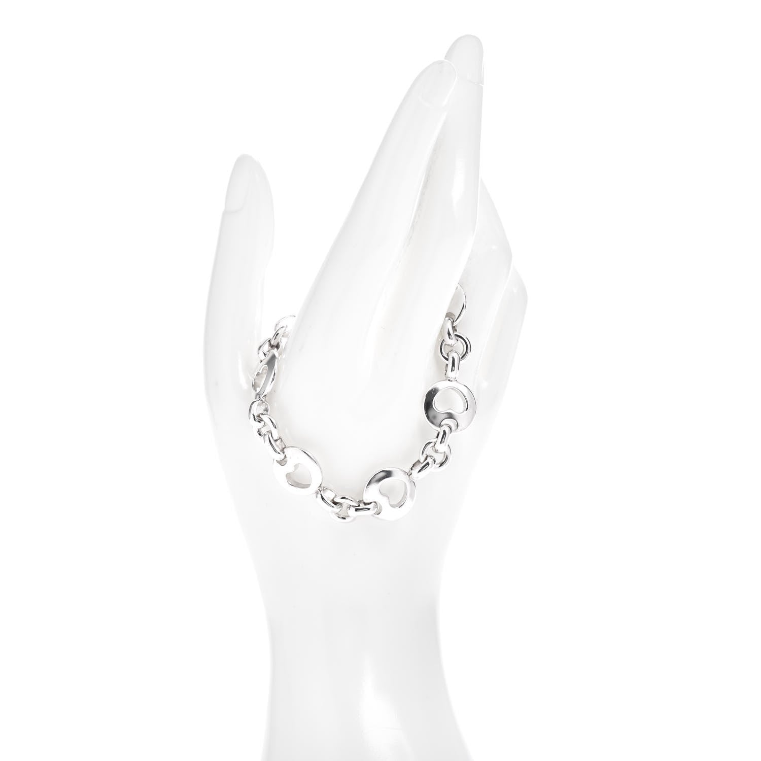 Tiffany Sterling Silver Heart Stencil Bracelet 2 of 4