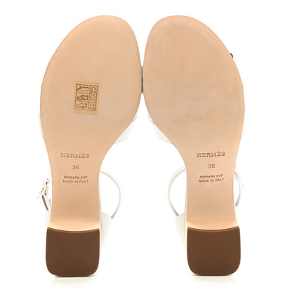Hermes Calfskin Encens 50 Sandals 36 White 5 of 9