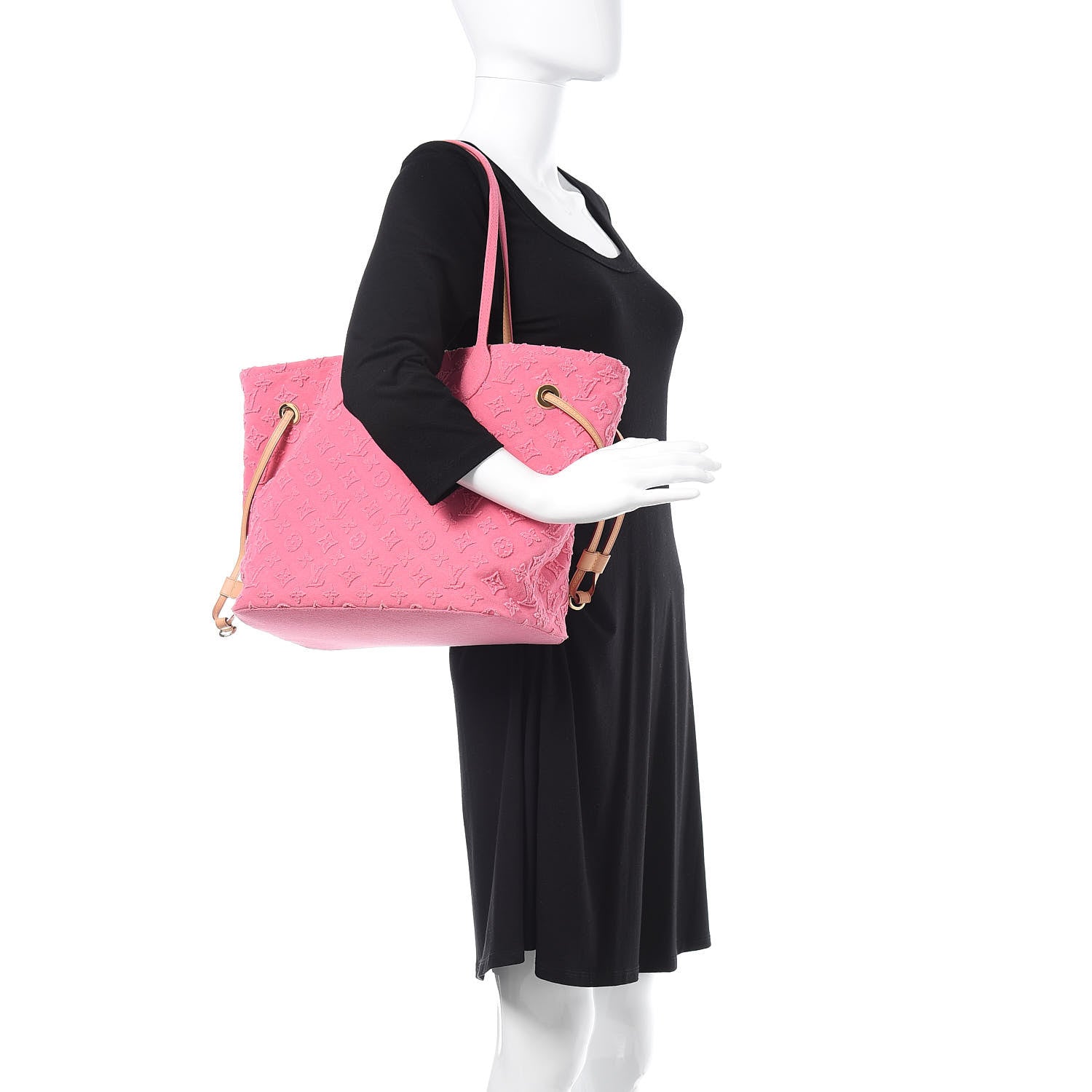 Louis Vuitton Monogram Denim Neverfull MM Rose 2 of 12