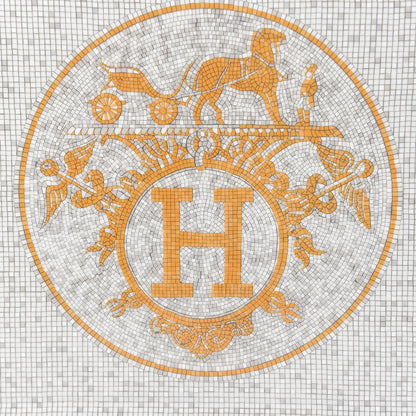 Hermes Porcelain Mosaique au 24 Square Plate 9.1" 5 of 9