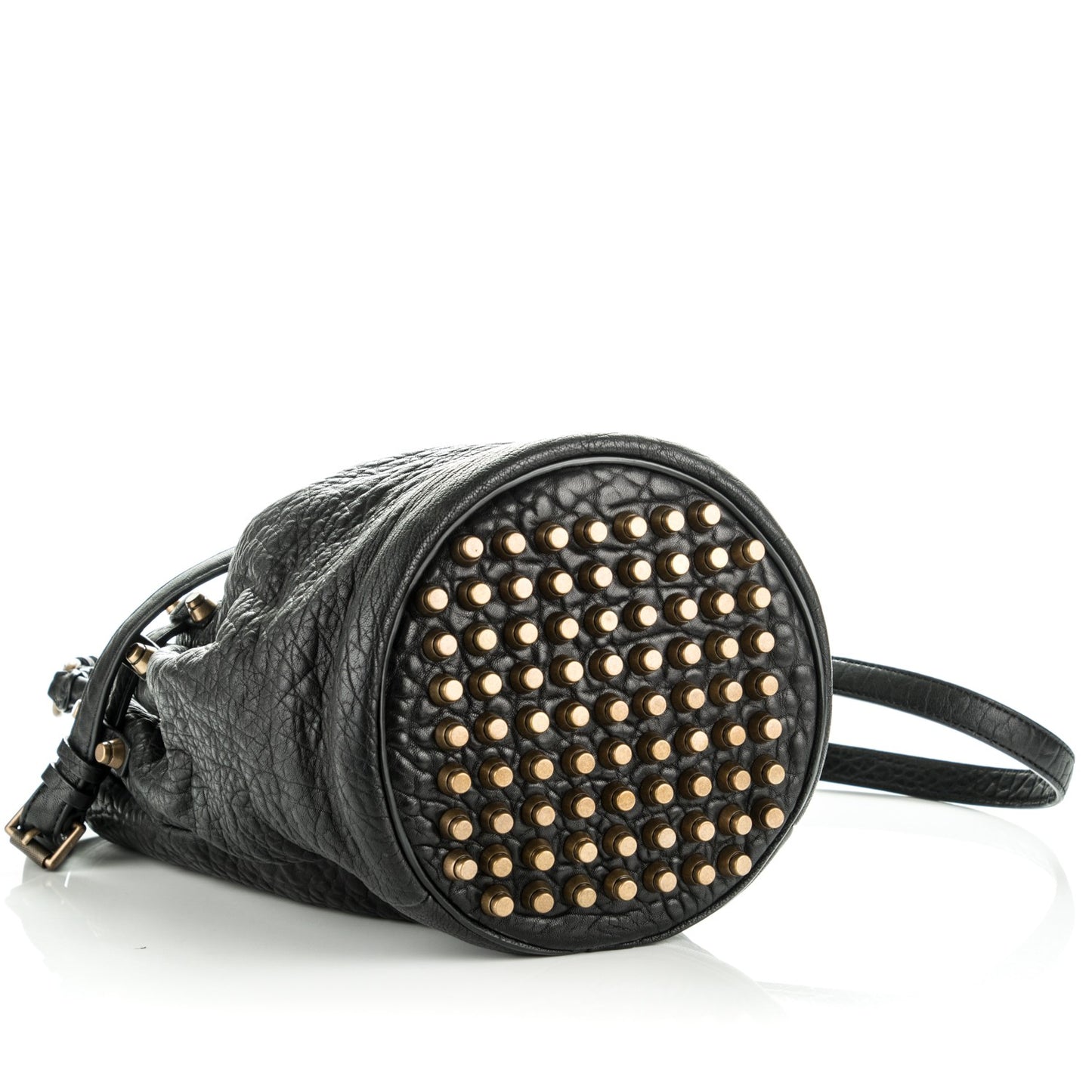 Pebbled Lambskin Diego Bucket Black