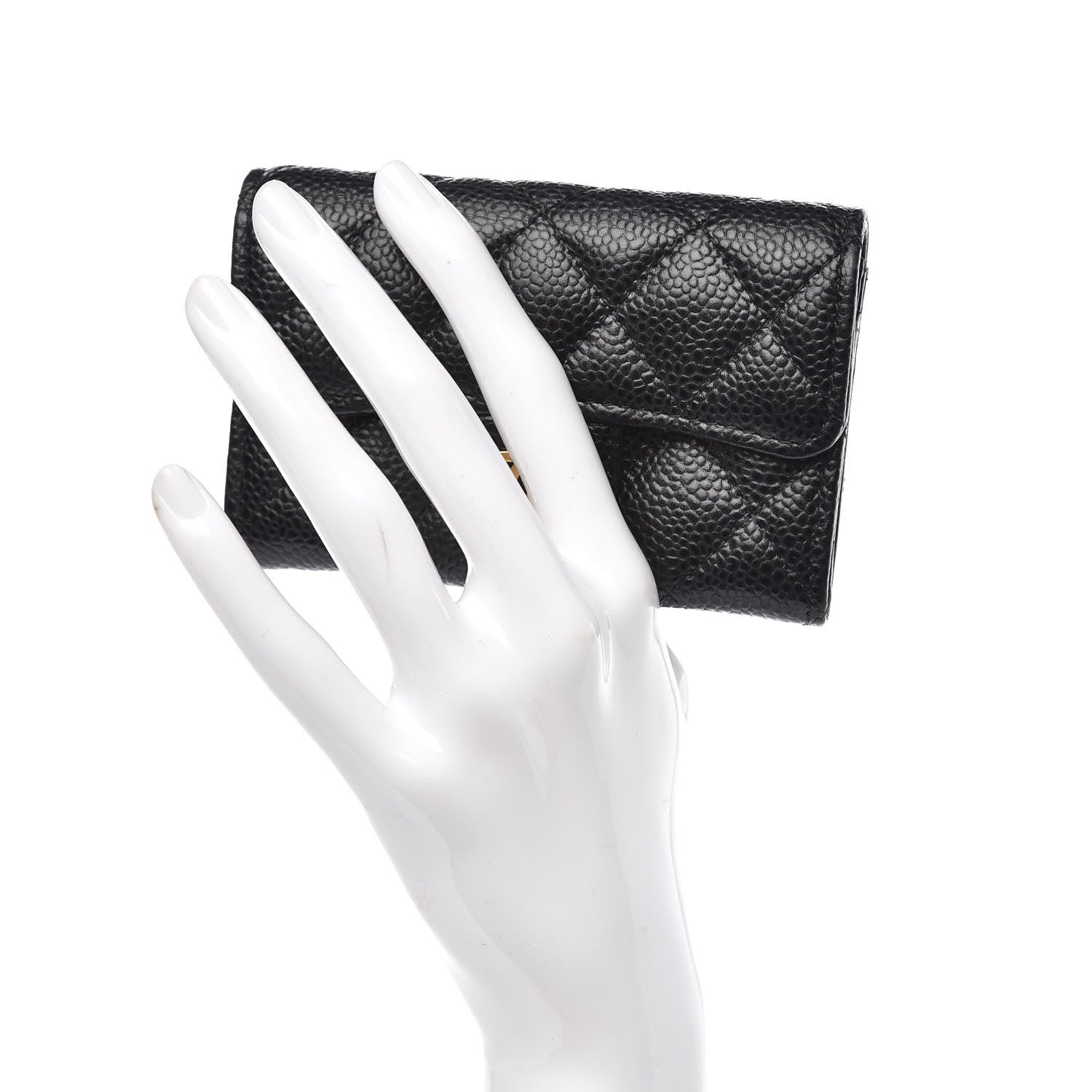 Chanel Caviar Quilted Flap Card Holder Black 2 of 9