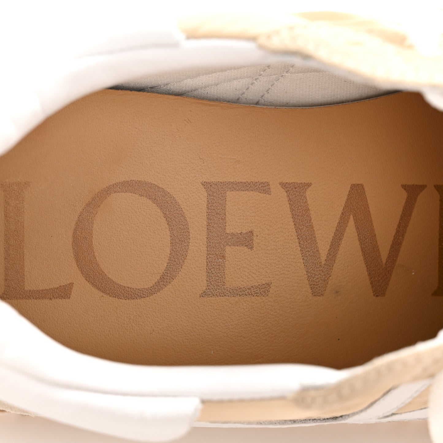 Nylon Suede Flow Runners Sneakers 35 Beige White