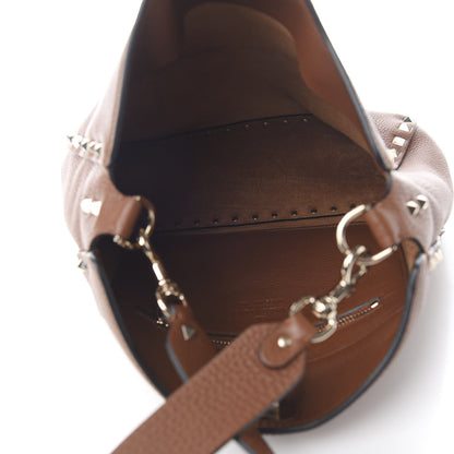 Valentino Garavani Pebbled Calfskin Small Rockstud Flip-Lock Messenger Bag Bright Cognac 4 of 8