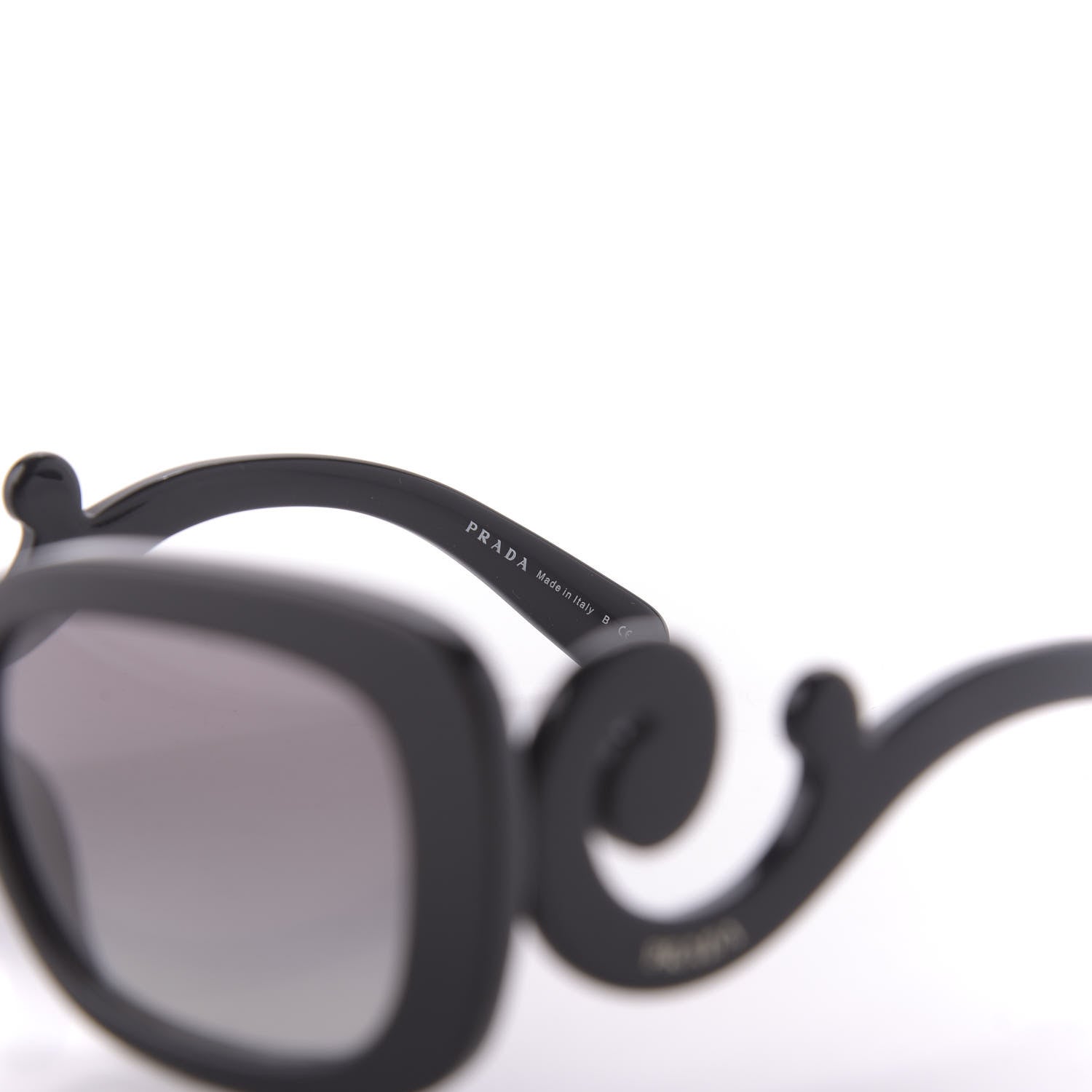 Prada Acetate Baroque Sunglasses SPR 27O Black 5 of 9