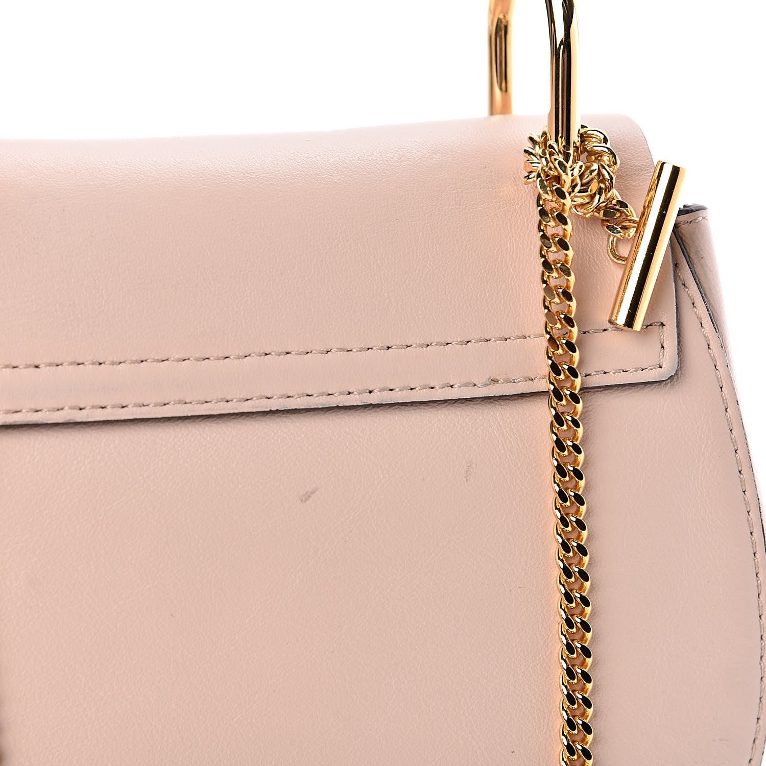 Chloe Suede Smooth Calfskin Mini Drew Shoulder Bag Cement Pink 10 of 12